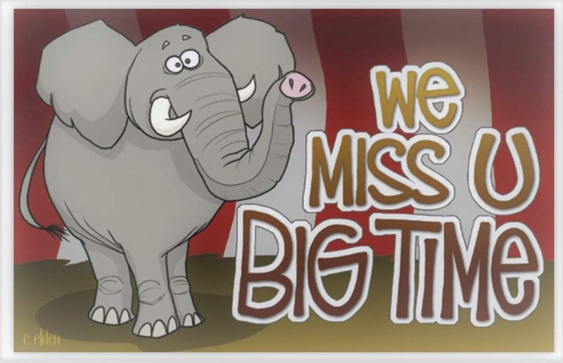Postcard - We Miss U Big Time